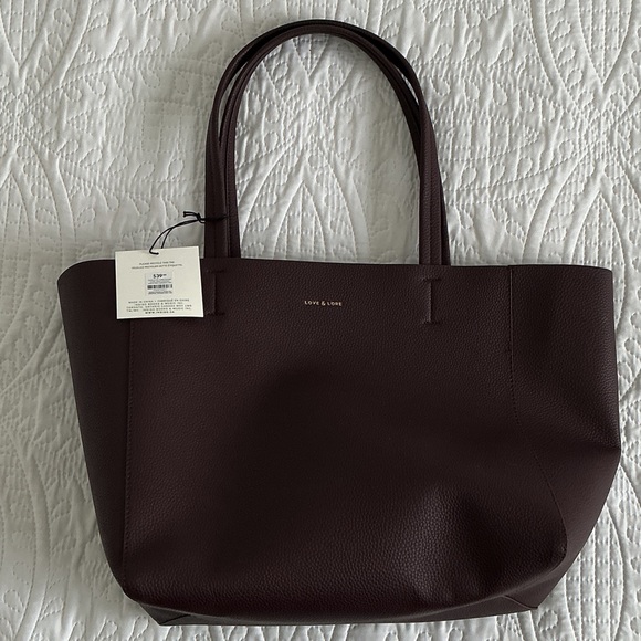 Love & Lore Handbags - Love & Lore Burgundy Tote Bag